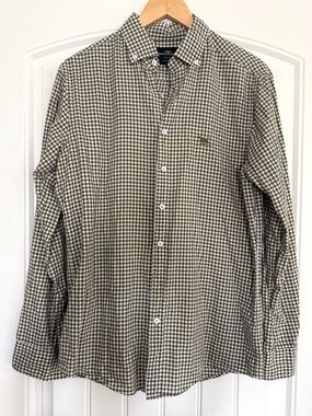 Rodd & Gunn Olive and White Gingham Button-Down Shirt